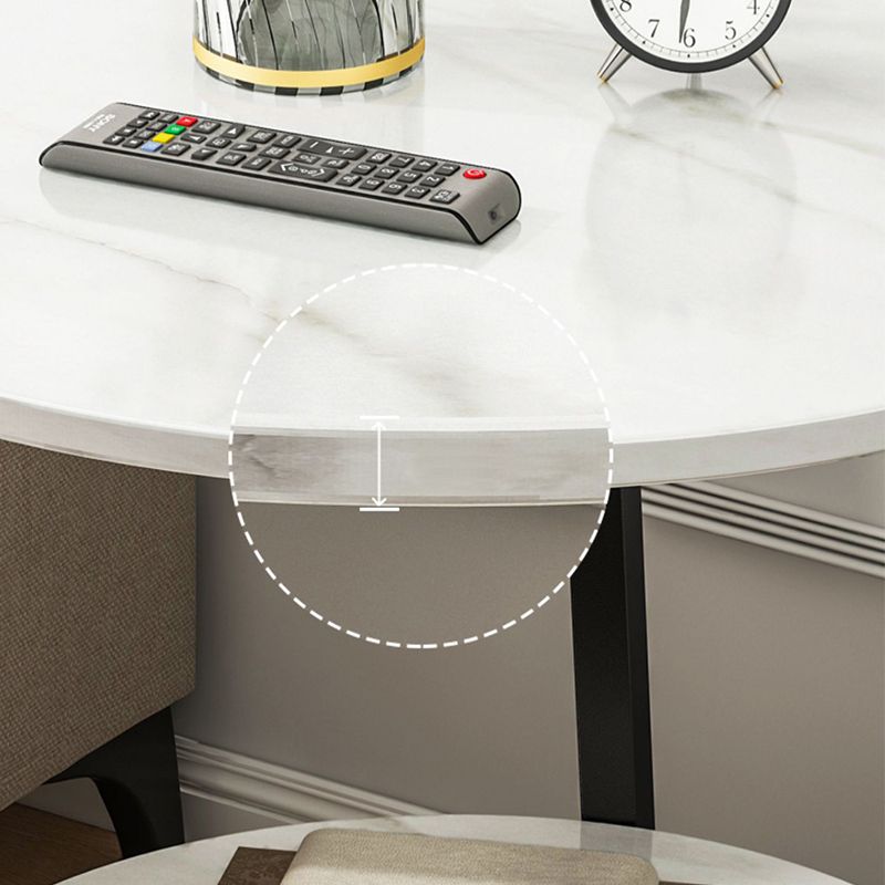 Round Modern Side End Table Frame Double Tier Sofa Side End Table with Shelf Clearhalo 'Coffee & Accent Tables' 'End & Side Tables' 'end_side_table' 'end_side_tables' 'furn' 'furn_end_side_tables' 'Furniture' 'furniture_end_side_table' 'Living Room Furniture' 1200x1200_4c584eb1-1932-49c8-b564-502789df510a