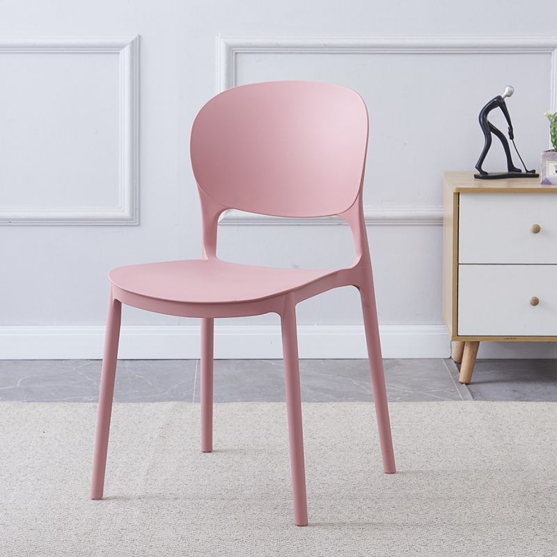 Scandinavian Restaurant Stacking Side Chair Matte Finish Plastic Dining Chair Clearhalo 'Dining Chairs' 'Dining Tables & Seating' 'dining_chair' 'furn' 'furn_dining_chair' 'Furniture' 'Kitchen & Dining Furniture' 1200x1200_4c58727c-56f5-47c0-9d9b-929fe556a273