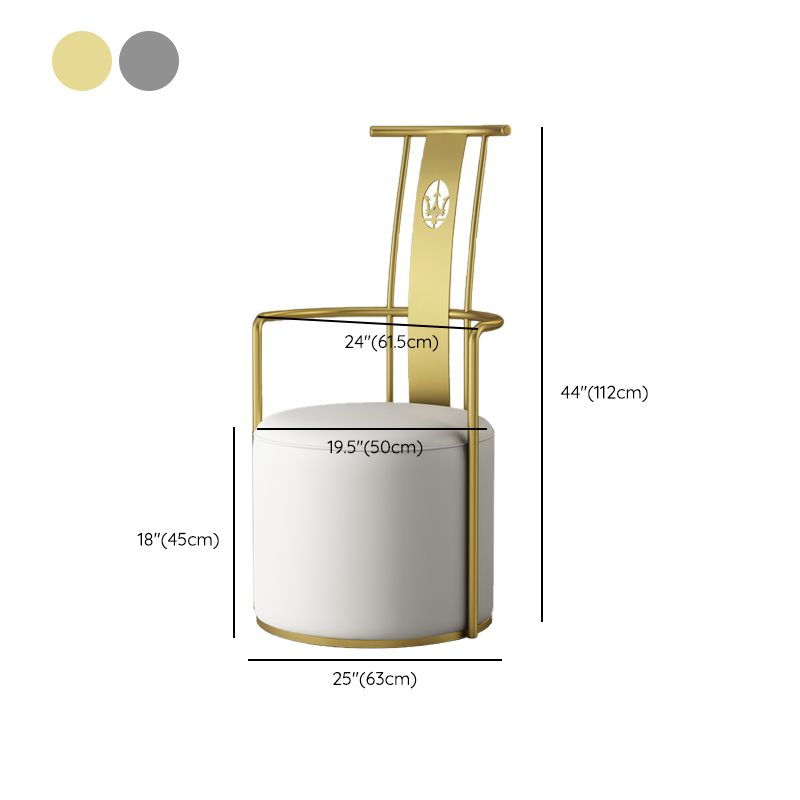 Moderne Armlehre im Rückenlehne Kissenstuhl mit Metallbasis für Wohnzimmer