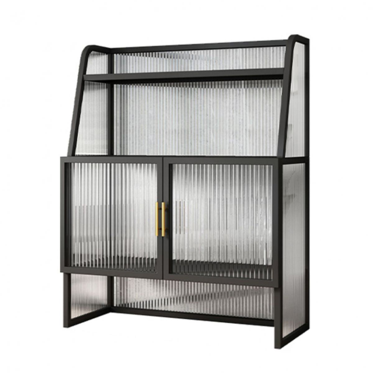 Glam Glass Doors Sideboard Cabinet Dining Room Metallic Credenza Clearhalo 'buffet_sideboard' 'Buffets & Sideboards' 'furn' 'furn_buffet_sideboard' 'Furniture' 'Kitchen & Dining Furniture' 1200x1200_4c5a0b4a-ec06-4291-b902-de279cd0c7ea