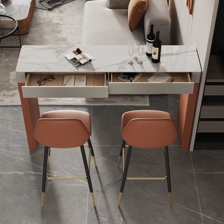 Rectangular White Modern Bar Table Stone Table for Restaurant Clearhalo 'Bar Furniture' 'Bar Tables' 'bar_tables' 'furn' 'furn_bar_tables' 'Furniture' 'Kitchen & Dining Furniture' 1200x1200_4c5a6a32-91b1-4f33-b544-3e88e886c0f8