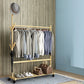 Modern At Rack Prachtige vaste houten kledinghanger met Castors