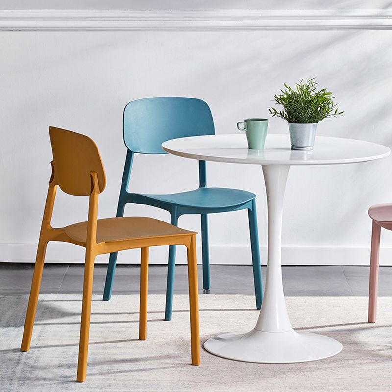 Minimalist Style Stackable Plastic Side Chair Colorful Armless Dining Chairs for Home Use Clearhalo ' kitchen&dining_furn' 'Dining Chairs' 'Dining Tables & Seating' 'dining_chair' 'furn' 'furn_dining_chair' 'Furniture' 'furniture_dining_chair' 'Kitchen & Dining Furniture' 'kitchen' 1200x1200_4c5d3f5b-79ee-4e14-a2b7-4dc588c1a976