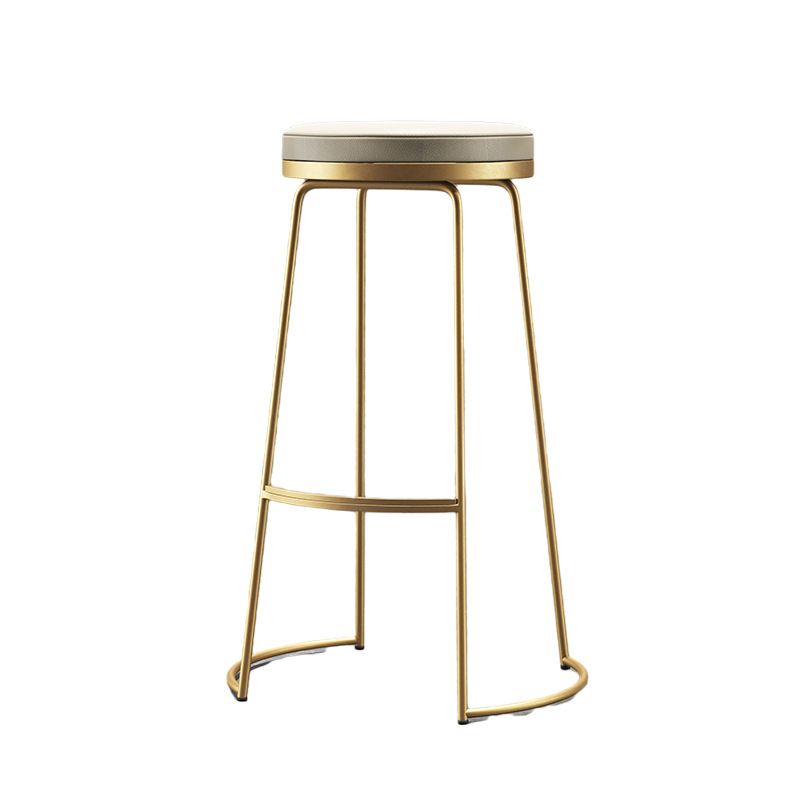 Nordic Style Barstool Round Pu Leather Cushion Bar Stool for Bar Dining Room, Set of 2 Clearhalo 'Bar Furniture' 'Bar Stools' 'bar_stools' 'furn' 'furn_bar_stools' 'furniture_bar_stools' 'Kitchen & Dining Furniture' 'kitchen&dining_furn' 'kitchen' 'kitchen_furn' Furniture' 1200x1200_4c5d773a-c0ec-4ab6-b4cc-f4f02185e102