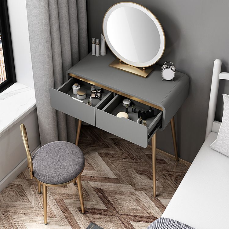 31,5 "Hoogte Wit/ grijze houten top make-up ijdelheid met lade voor slaapkamer