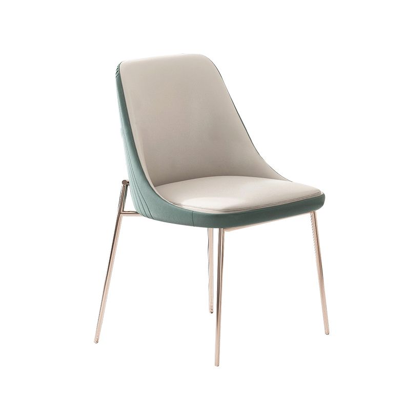 Nordic Style Green Side Chair Gold Base Side Dining Chair for Home Use Clearhalo 'Dining Chairs' 'Dining Tables & Seating' 'dining_chair' 'furn' 'furn_dining_chair' 'Furniture' 'Kitchen & Dining Furniture' 1200x1200_4c5dad67-8026-4eea-b09a-9284b445f521