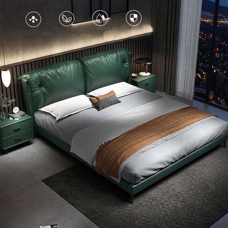 Legno dell'Europa settentrionale e vera pelle con testata imbottita