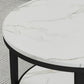 Slate Round Coffee Table Glam 4 Legs Coffee Table with Storage Clearhalo 'Coffee & Accent Tables' 'Coffee Tables' 'coffee_tables' 'furn' 'furn_coffee_tables' 'Furniture' 'Living Room Furniture' 1200x1200_4c5f37e5-a2b4-424d-93bf-8d38ea687c84