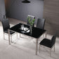 Contemporary Style Tempered Glass Top Dining Table 4 Legs Table for Dining Room Clearhalo ' dining_table' 'Dining Tables & Seating' 'Dining Tables' 'furn' 'furn_dining_table' 'Furniture' 'furniture_dining_table' 'Kitchen & Dining Furniture' 'kitchen&dining_furn' 'kitchen' 'kitchen_dining_table' 1200x1200_4c619c1a-1c15-4141-9bea-471622cb16ae