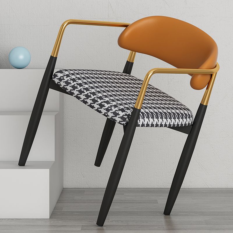 Contemporary Style Dining Chairs Dining Arm Open Back Chairs with Metal Legs Clearhalo ' kitchen&dining_furn' 'Dining Chairs' 'Dining Tables & Seating' 'dining_chair' 'furn' 'furn_dining_chair' 'Furniture' 'furniture_dining_chair' 'Kitchen & Dining Furniture' 'kitchen' 1200x1200_4c61e311-05d7-439c-9ac3-e5c72c0338ee