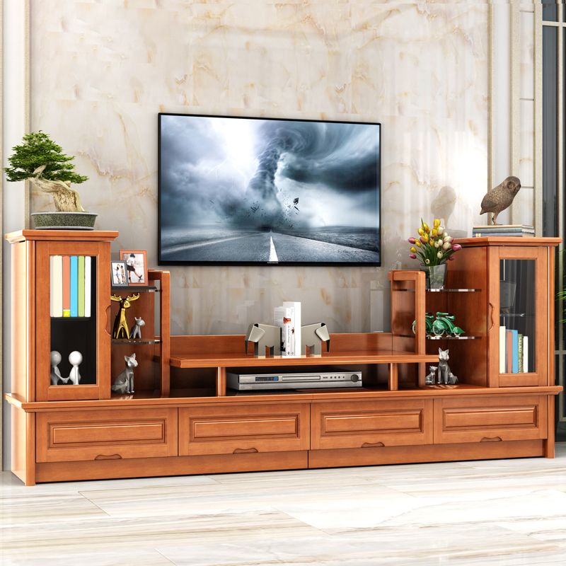 Antique TV Media Stand Open Shelving TV Console with Media Shelves Clearhalo 'furn' 'furn_tv_stands_entertainment_centers' 'Furniture' 'Living Room Furniture' 'TV Stands & Entertainment Centers' 'TV Stands & Media Storage Furniture' 'tv_stands_entertainment_centers' 1200x1200_4c632377-617e-4f25-b911-2aa4e301b6c8