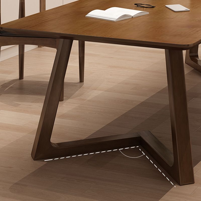 Contemporary Brown Writing Desk Solid Wood Office Desk with Legs Clearhalo 'furn' 'furn_office_desk' 'Furniture' 'Office Desks' 'Office Furniture' 'office_desk' 1200x1200_4c64fbfc-4b5e-41fd-a828-23ac6cdc896f