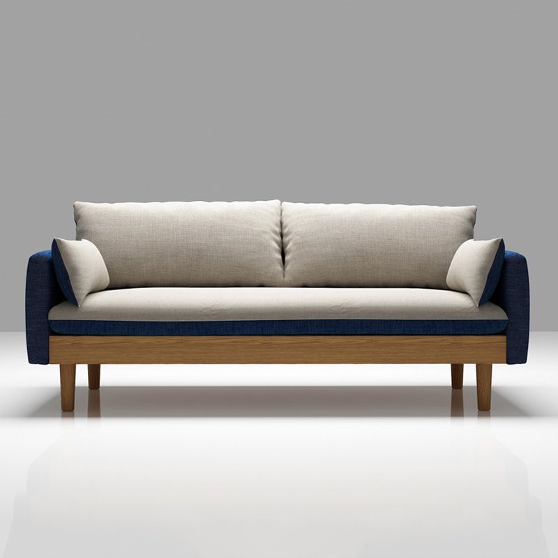 Loose Back 29.52" D x 29.92" H Sofa Slipcovered Wooden Linen Sofa Clearhalo 'furn' 'furn_sofas' 'Furniture' 'furniture_sofas' 'kitchen' 'kitchen_sofas' 'Living Room Furniture' 'Sofa' 'sofas' 1200x1200_4c65d4d0-1f7d-4f72-93b2-e6f315f7cf1f