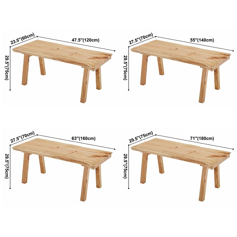 Glam Standard Khaki Dining Table Solid Wood Rectangle Shape Dining Table for Kitchen Clearhalo ' dining_table' 'Dining Tables & Seating' 'Dining Tables' 'furn' 'furn_dining_table' 'Furniture' 'furniture_dining_table' 'Kitchen & Dining Furniture' 'kitchen&dining_furn' 'kitchen' 'kitchen_dining_table' 1200x1200_4c66d155-aec9-4d92-8dbf-506ba08d1cb0
