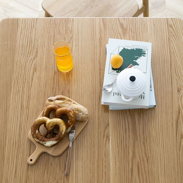 Solid Oak Dining Table Modern Rectangle Dining Table with 4 Natural Finish Legs Clearhalo 'Dining Tables & Seating' 'Dining Tables' 'dining_table' 'furn' 'furn_dining_table' 'Furniture' 'furniture_dining_table' 'Kitchen & Dining Furniture' 'kitchen' 'kitchen_dining_table' 1200x1200_4c6763fb-829e-47ae-8ed9-0724ef273f84