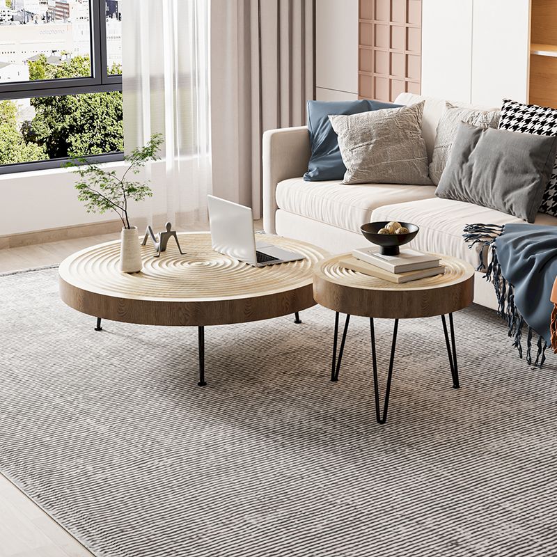 Round Wooden Coffee Table North European 3 Legs Coffee Table Clearhalo 'Coffee & Accent Tables' 'Coffee Tables' 'coffee_tables' 'furn' 'furn_coffee_tables' 'Furniture' 'Living Room Furniture' 1200x1200_4c6885f8-0478-469c-84a8-ebf82c747385