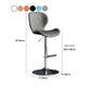 Scandinave Metal Barstool Adjustable PU Leather Barstools en finition mate pour intérieur