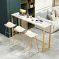 Glam Rectangle Pub Set 1/4 Pieces Counter Table with Upholstered Stools Clearhalo 'Bar Furniture' 'furn' 'furn_home_bar_bar_sets' 'Furniture' 'Home Bars & Bar Sets' 'home_bar_bar_sets' 'Kitchen & Dining Furniture' 1200x1200_4c6c5b1b-3dff-4711-b47c-fa4ac0b81a42