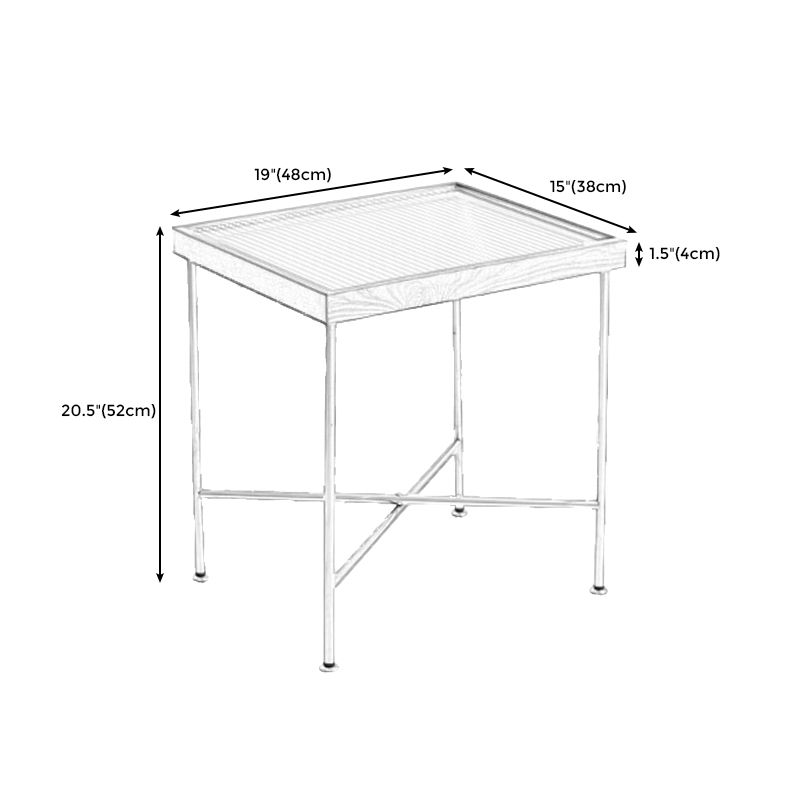 Scandinavian Glass Coffee Table with Wood Accents Cross Legs Cocktail Table Clearhalo 'Coffee & Accent Tables' 'Coffee Tables' 'coffee_tables' 'furn' 'furn_coffee_tables' 'Furniture' 'furniture_coffee_tables' 'Living Room Furniture' 1200x1200_4c6c8a82-8b72-47e7-bb05-ec3daf03821d