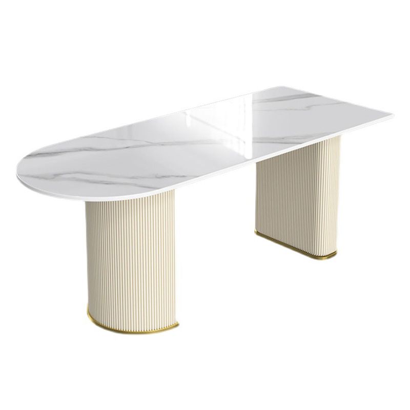 Ensemble de table de rectangle de style glam 1/2/3/5 Pièces Ensemble de restauration avec des jambes en métal