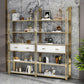 11.81"W Bookcase Open Back Glam Style Bookshelf for Study Room Home Office Clearhalo 'Bookcases' 'furn' 'furn_bookcases' 'Furniture' 'furniture_bookcases' 'kitchen' 'kitchen_bookcases' 'Living Room Furniture' 'Office Furniture' 1200x1200_4c6d88fe-d362-4e1e-a607-e2b992212ee6