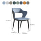 Faux Leather Dining Chairs Modern Style Open Back Arm Chair for Dining Room