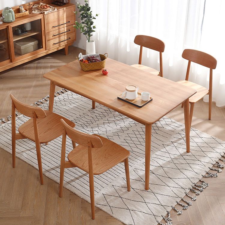 Modern Style 4 Legs Dining Table Solid Wood Dining Room Collection for Indoor Clearhalo ' dining_table' 'Dining Tables & Seating' 'Dining Tables' 'furn' 'furn_dining_table' 'Furniture' 'furniture_dining_table' 'Kitchen & Dining Furniture' 'kitchen&dining_furn' 'kitchen' 'kitchen_dining_table' 1200x1200_4c6feb4a-0e9d-43e9-922e-8ebed7b54c03