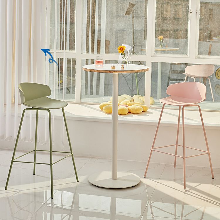 Nordic Style Metal Bar-stool Plastic Counter Bar Stool for Home Clearhalo 'Bar Furniture' 'Bar Stools' 'bar_stools' 'furn' 'furn_bar_stools' 'Furniture' 'furniture_bar_stools' 'Kitchen & Dining Furniture' 1200x1200_4c709787-8744-4c67-9f1f-92c2c1dae274