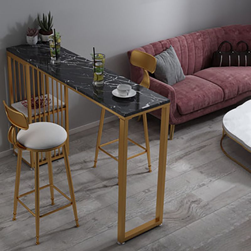 Modern Bar Table 42-inch Height Artificial Marble Top Bistro Table Clearhalo 'Bar Furniture' 'Bar Tables' 'bar_tables' 'furn' 'furn_bar_tables' 'Furniture' 'furniture_bar_tables' 'Kitchen & Dining Furniture' 1200x1200_4c70ac20-8f3c-4d6f-91b1-2f257876a192