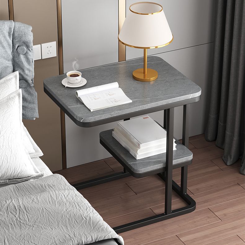 22.8 "hoog houten nachtkastje in grijs / wit / zwarte moderne nachtstandaard