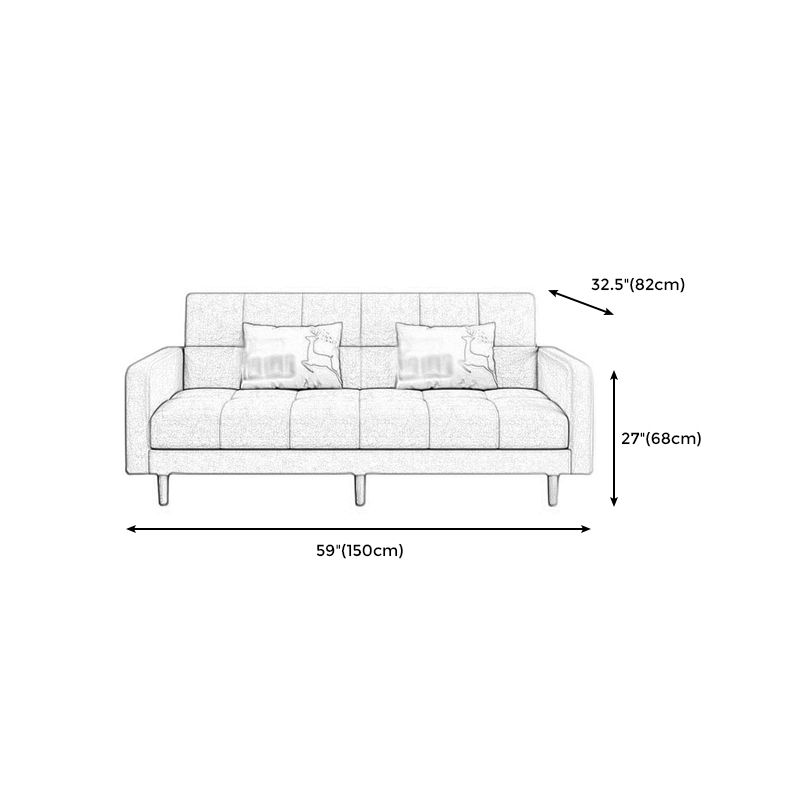 Nordic 59.06"L x 26.77"W x 32.28"H Square Arm Sectional Tight Back Sofa with Storage Clearhalo 'furn' 'furn_sectionals' 'Furniture' 'furniture_sectionals' 'Living Room Furniture' 'Sectionals' 1200x1200_4c780ff6-e5f3-48b3-bb5d-b88188028bd9