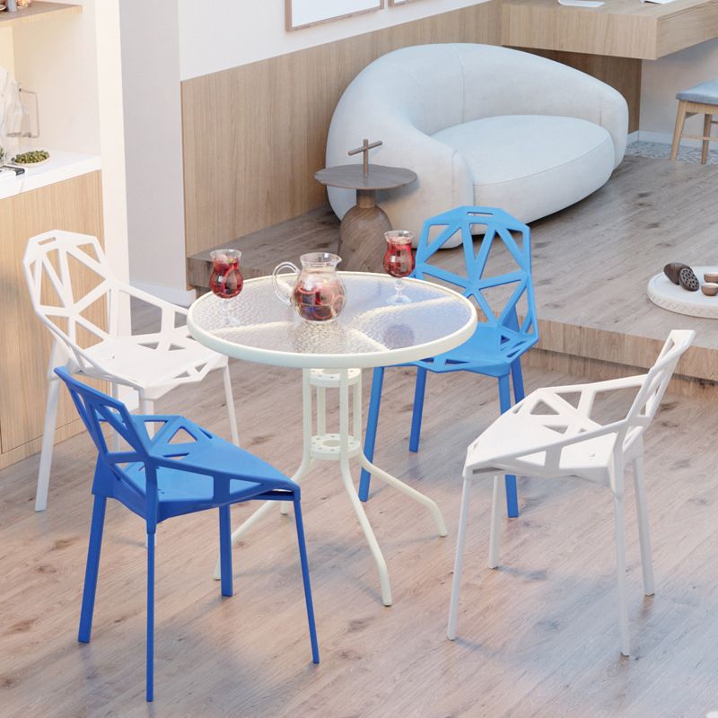 Modern Round Dining Table Clear Tempered Glass Table with Pedestal Base Clearhalo ' dining_table' 'Dining Tables & Seating' 'Dining Tables' 'furn' 'furn_dining_table' 'Furniture' 'furniture_dining_table' 'Kitchen & Dining Furniture' 'kitchen&dining_furn' 'kitchen' 'kitchen_dining_table' 1200x1200_4c781759-4844-40aa-b5f0-c32ab9b8ac00