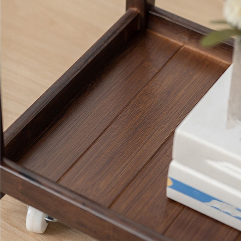 Contemporary Solid Wood with Shelf Rectangular Double Tier Side Table Clearhalo 'Coffee & Accent Tables' 'End & Side Tables' 'end_side_tables' 'furn' 'furn_end_side_tables' 'Furniture' 'Living Room Furniture' 1200x1200_4c781e9f-05e5-4884-92f7-eb94f7fef384