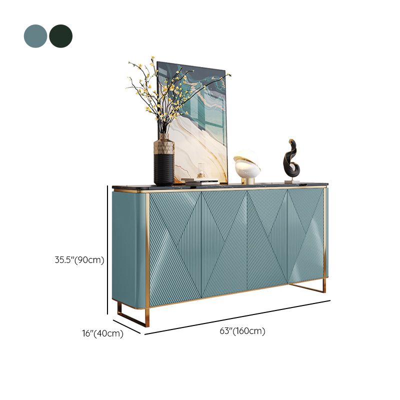 Modern & Contemporary Side Board Stone Credenza with Cabinets Clearhalo 'buffet_sideboard' 'Buffets & Sideboards' 'furn' 'furn_buffet_sideboard' 'Furniture' 'Kitchen & Dining Furniture' 1200x1200_4c7a9b55-6e54-47c5-bce2-4e8b50cca620