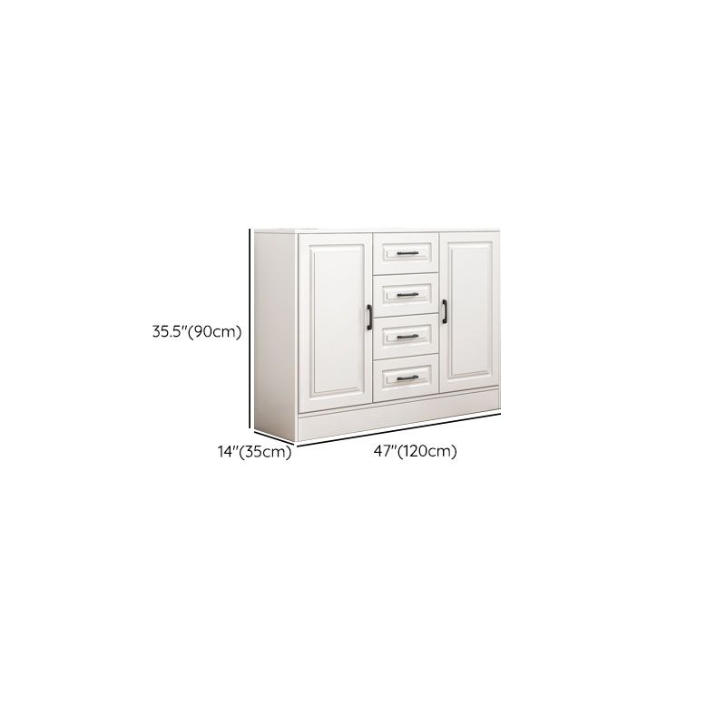 Commode en bois manufacturé avec coffre de rangement contemporain de 13,65 pouces de largeur