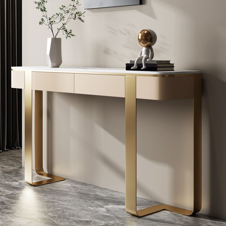 Glam Console Accent Table Antique Finish Console Sofa Table with Drawer