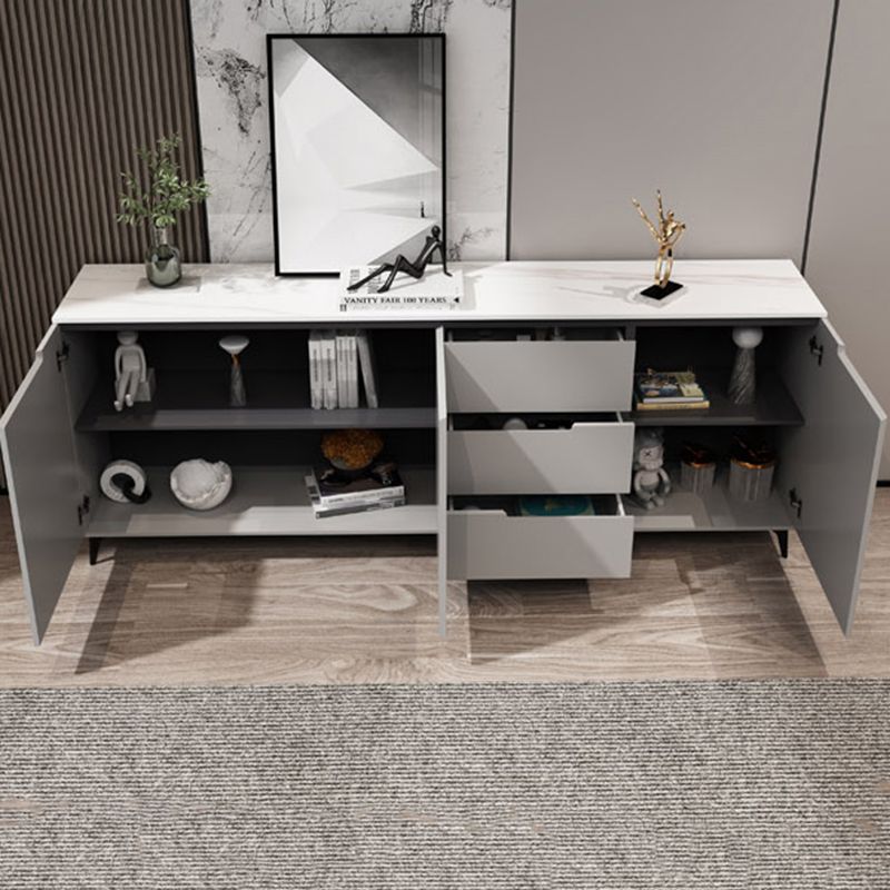 Scheda laterale in stile glam Sinterita Sinterita Sideboard con porta e cassetto per uso domestico