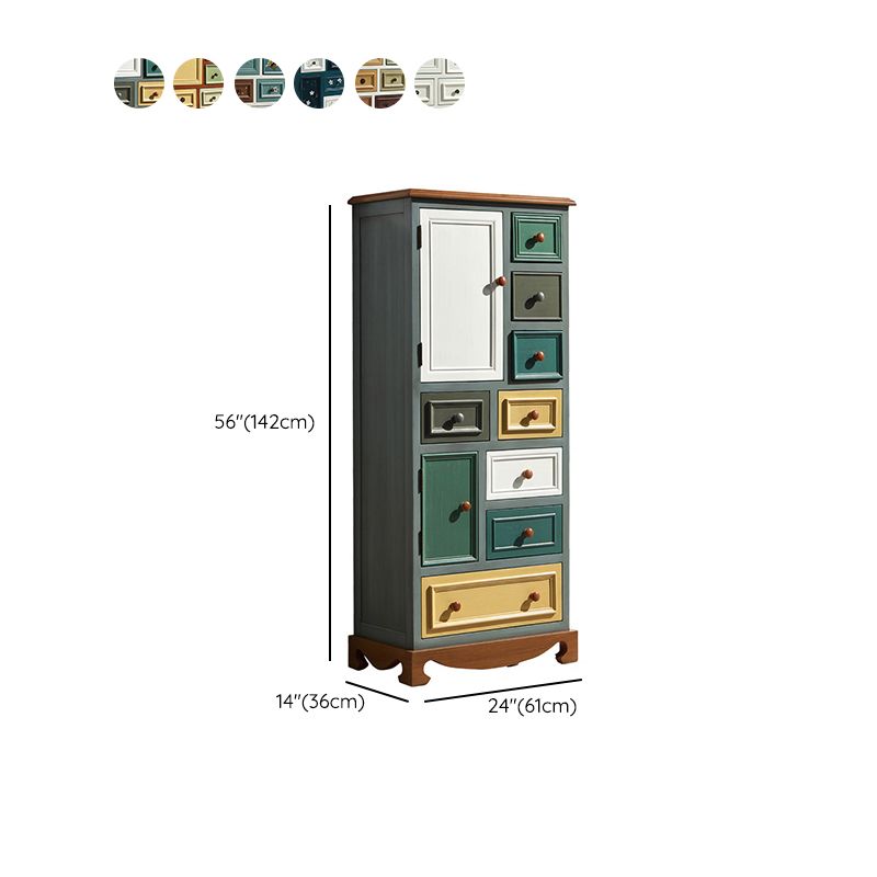 Cassettiera portaoggetti costiera Cassettiera in legno massello con cassetti multipli