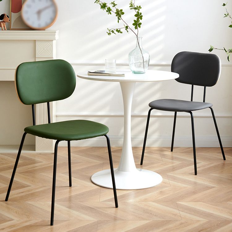 Industrial Style Matte Finish Metal Side Chair Open Back Dining Side Chair Clearhalo ' kitchen&dining_furn' 'Dining Chairs' 'Dining Tables & Seating' 'dining_chair' 'Furniture' 'furniture_dining_chair' 'Kitchen & Dining Furniture' 'kitchen' 1200x1200_4c7ca238-6d3c-416c-946a-1b8d23127d46