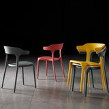 Contemporary Side Chair Stacking Dining Colorful Plastic Armless Chairs for Dining Room Clearhalo ' kitchen&dining_furn' 'Dining Chairs' 'Dining Tables & Seating' 'dining_chair' 'furn' 'furn_dining_chair' 'Furniture' 'furniture_dining_chair' 'Kitchen & Dining Furniture' 'kitchen' 1200x1200_4c7e293b-a203-418a-a8cf-3fe367412c8f