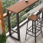 Outdoor Wood Footrest Hall/Pub Table Rectangle Bistro Bar Height Cocktail Table Clearhalo 'Bar Furniture' 'Bar Tables' 'bar_tables' 'furn' 'furn_bar_tables' 'Furniture' 'furniture_bar_tables' 'Kitchen & Dining Furniture' 'kitchen&dining_furn' 'kitchen' 1200x1200_4c7f3aff-f532-4adc-944d-bda46ba4bb0c