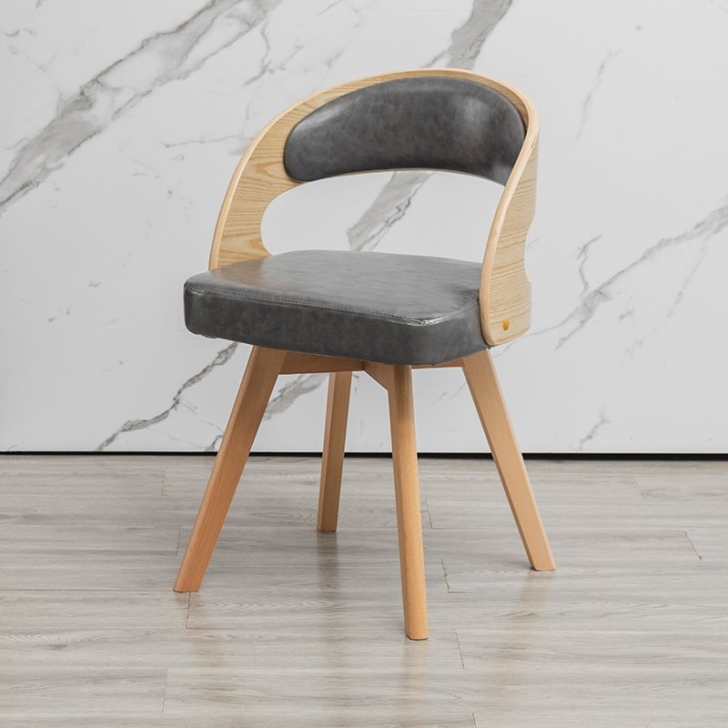 Modern Style Wooden Dining Chair Open Back Dining Side Chairs for Kitchen Clearhalo ' kitchen&dining_furn' 'Dining Chairs' 'Dining Tables & Seating' 'dining_chair' 'furn' 'furn_dining_chair' 'Furniture' 'furniture_dining_chair' 'Kitchen & Dining Furniture' 'kitchen' 1200x1200_4c80f9bb-0175-47d7-99eb-e82c08c75f31