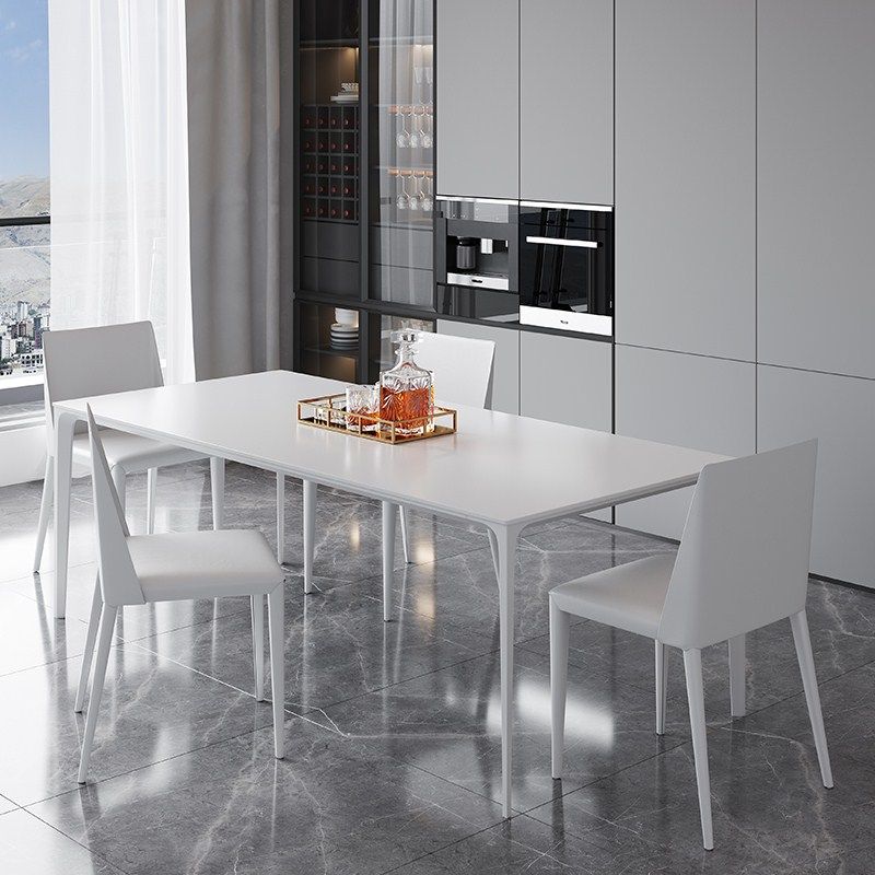 Sintered Stone Dining Table Simplicity Style 4 Legs Base Table for Dining Room Clearhalo ' dining_table' 'Dining Tables & Seating' 'Dining Tables' 'Furniture' 'furniture_dining_table' 'Kitchen & Dining Furniture' 'kitchen&dining_furn' 'kitchen' 'kitchen_dining_table' 1200x1200_4c81fee5-9dd0-4f99-88bd-6e7d2cd20ef9