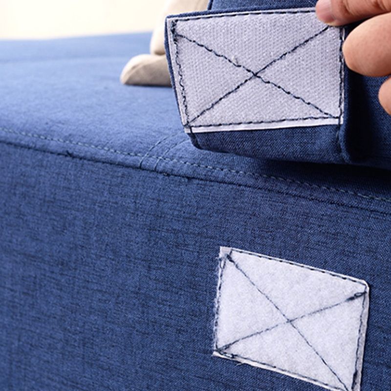 Contemporary Linen Armless Sofa Bed Slipcovered for Living Room