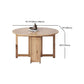 Simplicity Style Round Solid Wood Dining Site Table with Drop-Leaf Clearhalo 'Dining Tables & Seating' 'Dining Tables' 'dining_table' 'furn' 'furn_dining_table' 'Furniture' 'Kitchen & Dining Furniture' 1200x1200_4c826b79-e44c-49a0-a314-ca4778161230