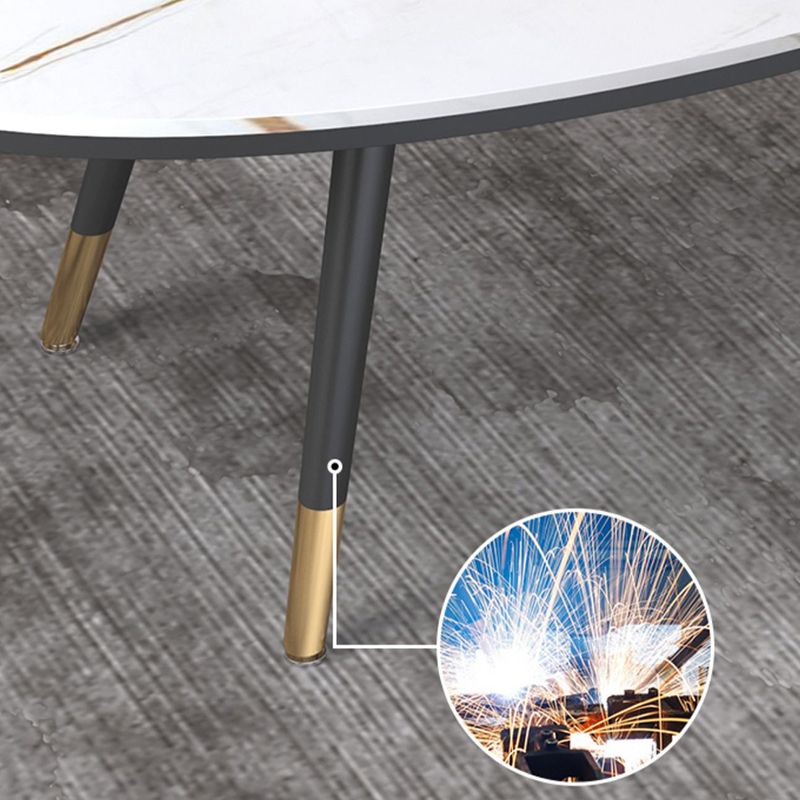 Slate Oval Coffee Table 4 Legs Base Type Single Cocktail Table Clearhalo 'Coffee & Accent Tables' 'Coffee Tables' 'coffee_tables' 'furn' 'furn_coffee_tables' 'Furniture' 'Living Room Furniture' 1200x1200_4c831fdf-1d49-4d1d-9793-132568c46d3f