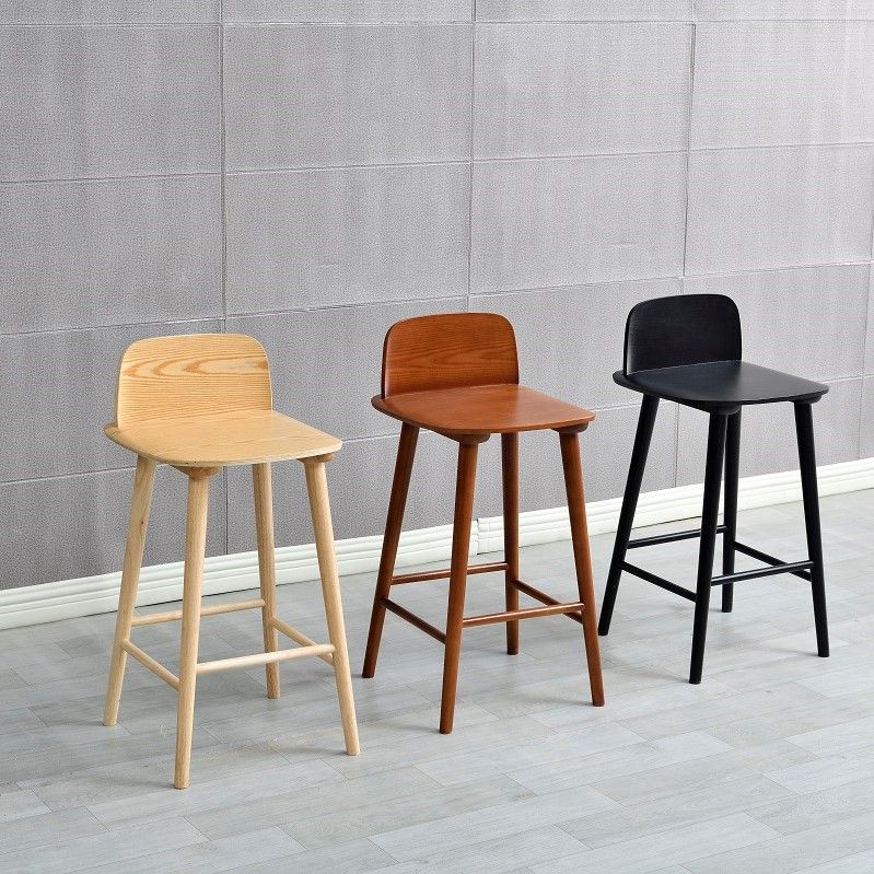 Ash Solid Wood Bar Stool Counter Height Indoor Industrial Armless Stool Clearhalo 'Bar Furniture' 'Bar Stools' 'bar_stools' 'furn' 'furn_bar_stools' 'Furniture' 'Kitchen & Dining Furniture' 1200x1200_4c856430-f2ca-4d68-a0ac-73013ff490c9