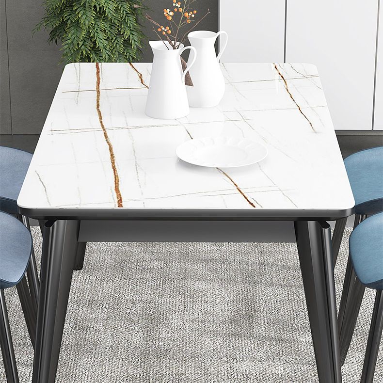 Rectangle Grey Tone Dining Table Sintered Stone Table Modern with 4 Legs Pedestal Clearhalo ' dining_table' 'Dining Tables & Seating' 'Dining Tables' 'furn' 'furn_dining_table' 'Furniture' 'furniture_dining_table' 'Kitchen & Dining Furniture' 'kitchen&dining_furn' 'kitchen' 'kitchen_dining_table' 1200x1200_4c85ff04-771e-4f1d-b897-73f9a4ae979d
