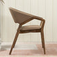 Contemporary Upholstered Arm Chair Home Solid Wood Dining Chair