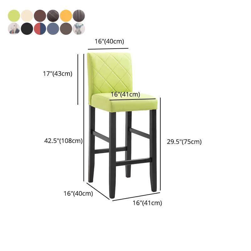 Modern Leather Solid Wood Barstool Bristol Bar Stool with Footrest and Low Back Clearhalo 'Bar Furniture' 'Bar Stools' 'bar_stools' 'furn' 'furn_bar_stools' 'furniture_bar_stools' 'Kitchen & Dining Furniture' 'kitchen&dining_furn' 'kitchen' 'kitchen_furn' Furniture' 1200x1200_4c89b95a-93f7-49a7-a96c-e085654c9957